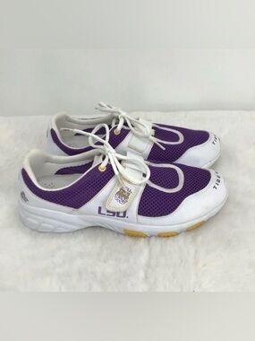 Piro Women’s Cheerleading LSU Tigers Sneaker Shoes Purple White Size 8